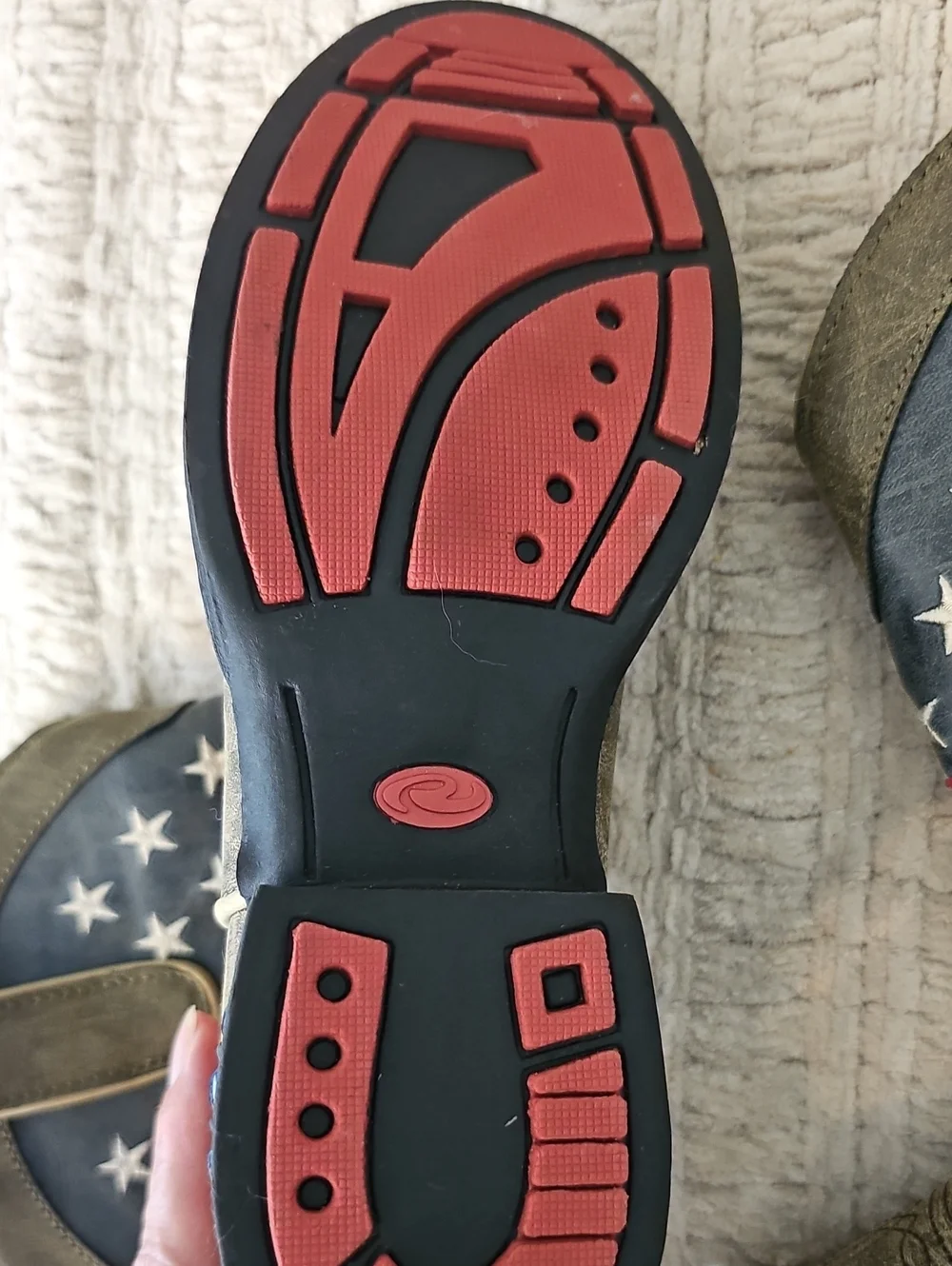 Roper Little Kids Patriot Round Toe Cowboy Midcalf - Unisex